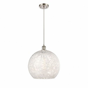 White Mouchette - 1 Light Cord Hung Pendant In Modern Style-16.63 Inches Tall and 13.75 Inches Wide - 1 of 1