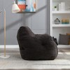 Soft Teddy Fabric Bean Bag Chair, Tufted Lounge Seat with Foam Filling, Modern Accent Chair for Living Room-Baofuwish - 3 of 4
