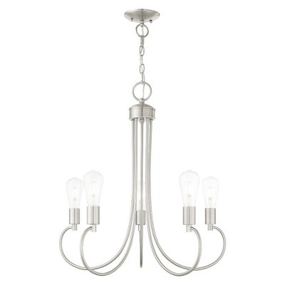 Livex Lighting Bari 5 - Light Chandelier in  Brushed Nickel