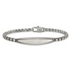 Chisel Stainless Steel Antiqued White Bronze Plated Scratch Finish 8.5" ID Bracelet - 4 of 4