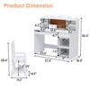White Kids Desk, Study Desk and Chair Set with Bookshelf, Bulletin Board, and Cabinets - Ideal for Boys and Girls Ages 3-8 - 2 of 4