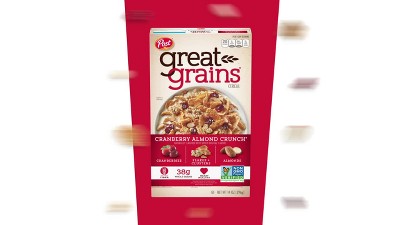 Post Great Grains Raisins Cluster Crunch Breakfast Cereal, Non GMO