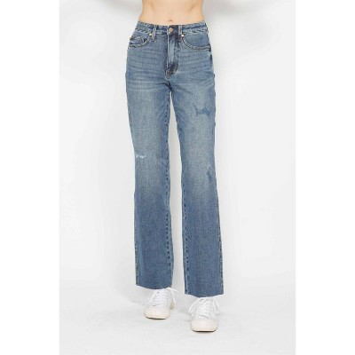 Women's High Waist Tummy Control Straight Jeans - Judy Blue