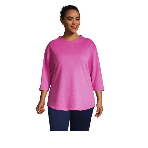 Lands End Womens Serious Sweats Funnel Neck Long Sleeve Sweatshirt 