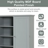 62.3-Inch Tall Bathroom Storage Cabinet with 2 Drawers and Adjustable Shelves, Freestanding MDF Organizer with Doors - 2 of 4