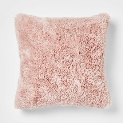 Fuzzy Oversized Throw Pillow - Shag Faux Fur Glam Decor - Plush Square  Accent Or Floor Pillow For Bedroom, Living Room, Or Dorm By Lavish Home  (beige) : Target