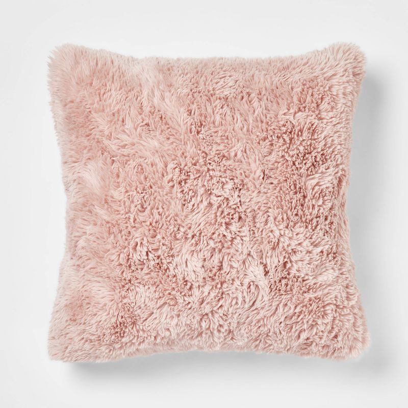 Faux Fur Throw Pillow - Threshold™, 1 of 7