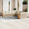 vidaXL 10 Piece Patio Sofa Set with Cushions Beige and Cream Poly Rattan - Without Table - 2 of 4