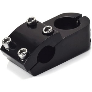 22.2Mm BMX Bike Stem, Aluminum Alloy Handlebar Riser, Fixed Gear Bicycle Stem for Road Bike, Black - 1 of 4