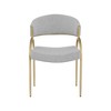 Meridian Furniture,Privet Linen Textured Fabric Dining Chair, Set of 2 - 3 of 4
