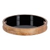 Kate and Laurel Ehrens Tray, 15" Diameter, Natural and Black - 2 of 4