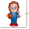 Gemmy Airblown Inflatable Stylized Chucky Holding Pumpkin Universal , 3.5 ft Tall, Multicolored - 3 of 4