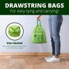 Simply Bio 3 Gallon Compostable Trash Bags Drawstring, Heavy Duty Extra Thick 1 Mil, 11.36 Liter, 50 Bags, Small Kitchen Food Scrap Waste Bag - 3 of 4
