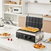 VEVOR Commercial Waffle Maker, 10PCS Rectangle Waffle Baker Machine, 1550W Non-Stick Stainless Steel Belgian Waffle Iron with Temp and Time Control - 2 of 4