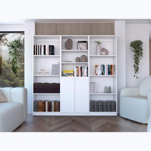 NicBex Bookcases for Home Office 3 Piece Bookcase Set 67" Wide Storage Cabinet Bookshelf with 14 Shelves for Living Room and Bedroom - 1 of 4