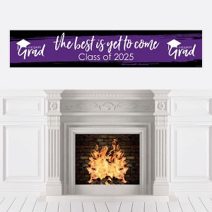 Big Dot of Happiness Purple 2025 Graduation Party Decorations Party Banner - 1 of 4