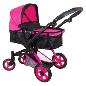 Lissi Urban Baby Doll Pram, Pink,black Small - 1 of 4