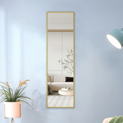The 4rd Generation Aluminum Alloy Metal Frame Wall Mounted Full Body Mirror, Bathroom Makeup Mirror, Bedroom Entrance