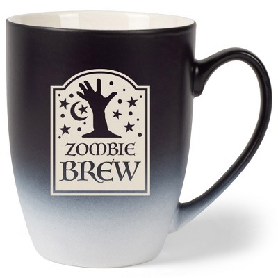100 North Magic Potion 10 Ounce Black and White Two Toned Ombre, Comfortably Fits Your Hands, Ceramic Tea Coffee Cup Mug, Zombie Brew