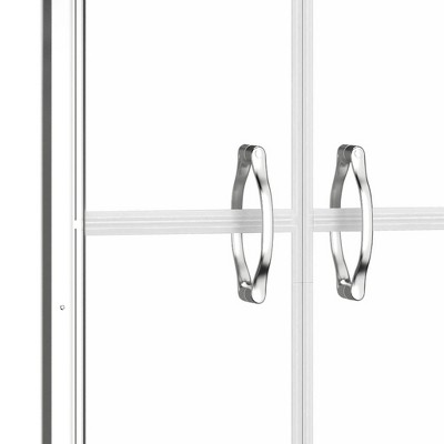 Clear ESG Glass and Aluminum Shower Door 29.9'' x 74.8''