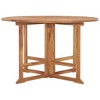 vidaXL Outdoor Dining Table Folding Patio Table Garden Furniture Solid Teak Wood - 2 of 4