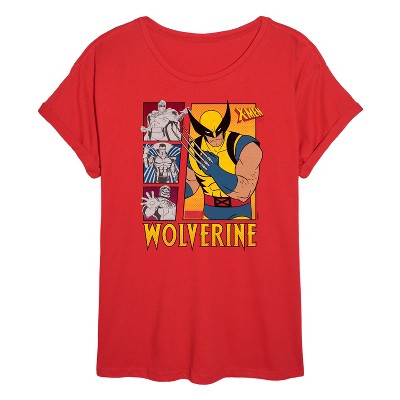 Women's - Marvel - Wolverine Vs Villians Oversized Graphic T-Shirt