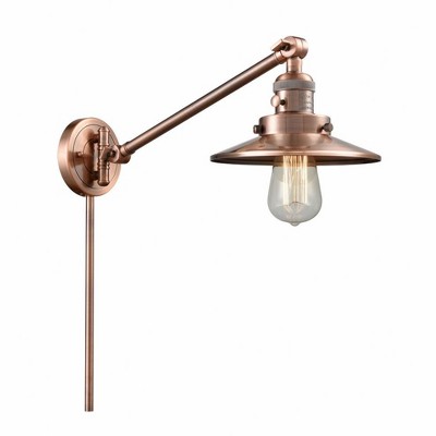 Railroad - 1 Light Swing Arm Wall Sconce In Traditional Style-25 Inches Tall and 8 Inches Wide