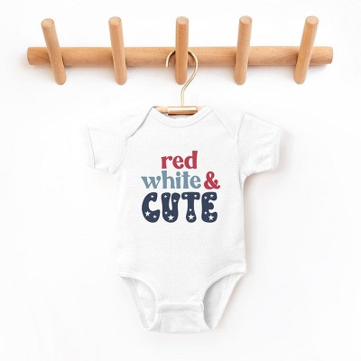 The Juniper Shop Red White And Cute Stars Baby Bodysuit
