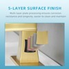 Waterfall Bathroom Faucet with Brushed Finish and Pop-Up Drain - 4 of 4