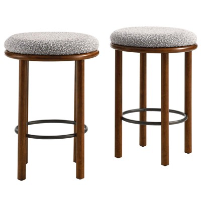 Modway Fable Boucle Fabric Counter Stools - Set of 2