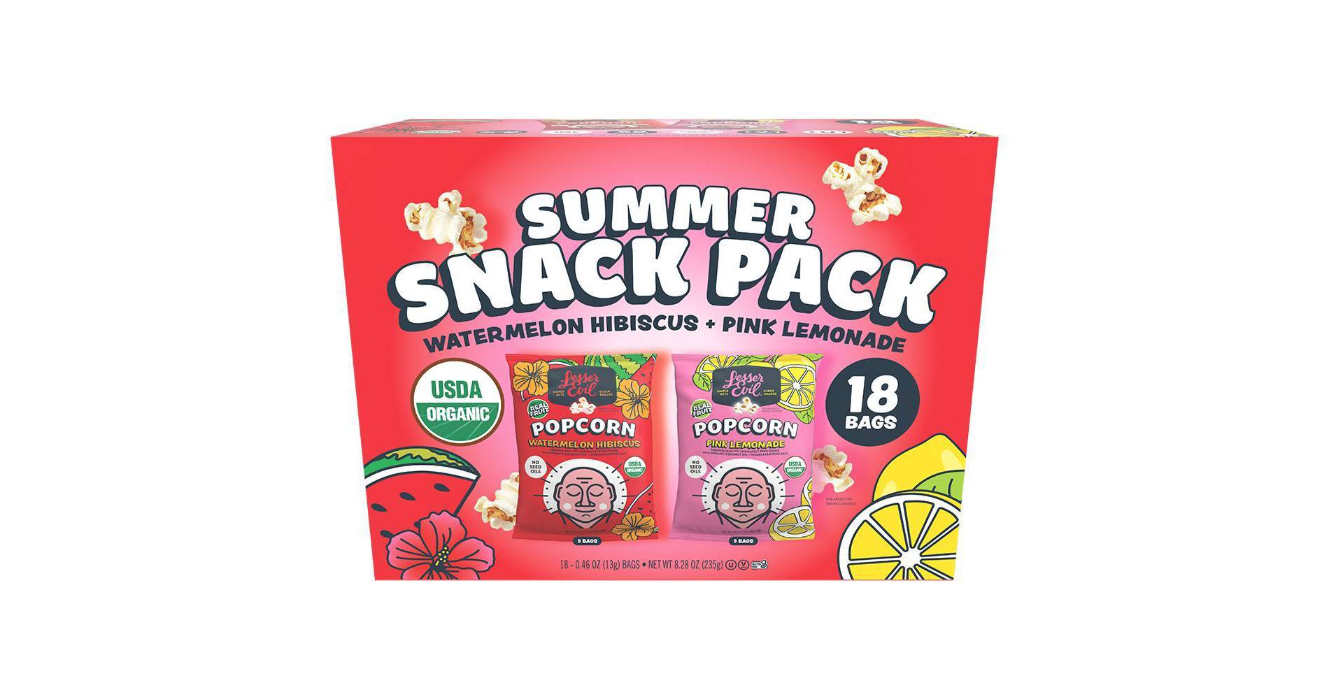 Lesserevil Summer Popcorn Multipack - 8.28oz/18ct