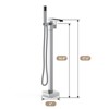 Freestanding Bathtub Faucet, Floor-Mount Tub Filler Chrome,Standing Tub Faucet - 2 of 4