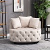 CAVINAS 40.6" Wide Modern Barrel Accent Chair for Living Room, Upholstered Leisure Sofa Chair - 3 of 4