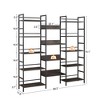 Lycvki Industrial Wooden Wide 5-shelf Bookshelves - 2 of 4