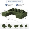 GYIIYUO 128" Oversize Modular Sectional Sofa, Modern U-Shape Sectional Couch, Upholstered Couches for Living Room Bedroom, No Assembly Require - 3 of 4