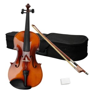 SEVOBAL Orchestral String Instruments 16" Acoustic Viola Set with Case Bow Rosin for Music Lovers, Brown, 34.25"*11.81"*6.3" - 1 of 4