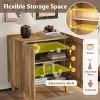Mango Wood Accent Storage Cabinet with Fluted Doors & Adjustable Shelf,Rustic Sideboard for Dining Room,Kitchen,Living Room-Baofuwish - 3 of 4