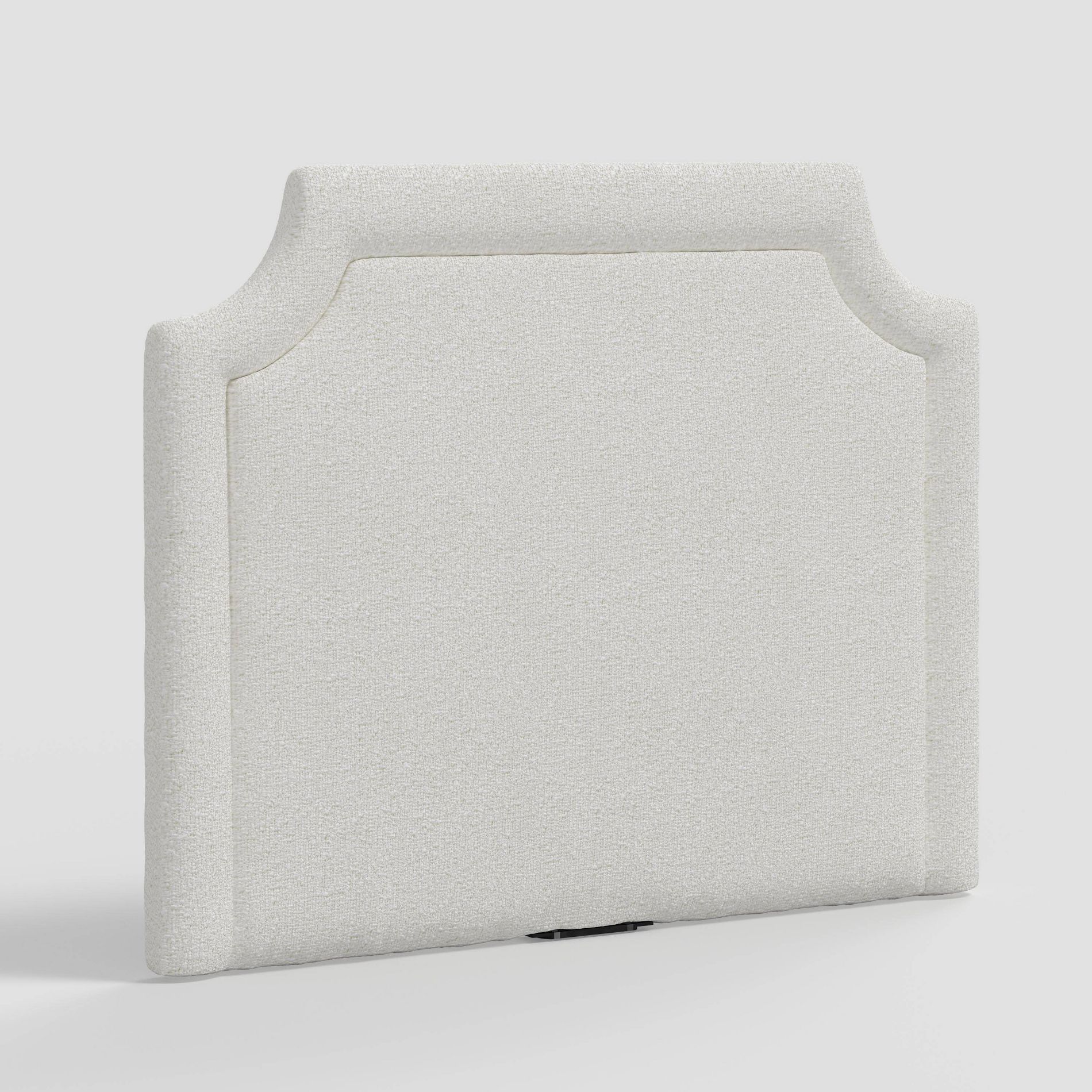 Twin Charlie Notched Border Stick-on-the-Wall Dorm Headboard USB Classic Boucle Snow - Threshold™