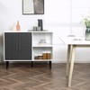 HOMCOM Buffet Cabinet, Storage Sideboard with Adjustable Shelf, Free Standing 2-Door Kitchen Cupboard for Living Room, Hallway, Gray - 3 of 4