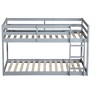 PAGED Wooden Twin over Twin Bunk Bed, Modern Bed Frame with Ladder and Guardrail, Loft Bed for Boy and Girl, Easy Assembly - 4 of 4