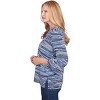 Alfred Dunner Womens Beaded Split Neck Feathers Top - 4 of 4