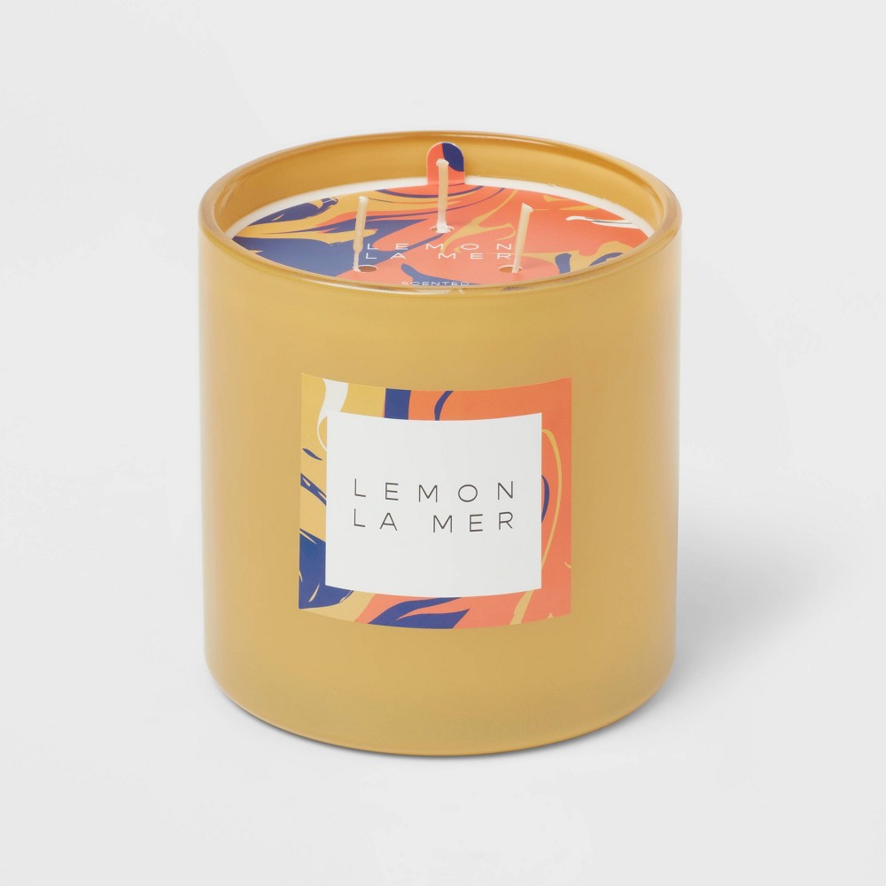 28oz Glass Lemon La Mer Candle Yellow - Opalhouse™