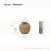 LuxenHome Terracotta 10" Round Vase with Natural Earth Tones, Accent for Farmhouse or Boho Interiors Brown - 4 of 4