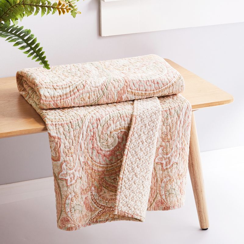 Spruce Blush Quilted Throw - Levtex Home, 2 of 5