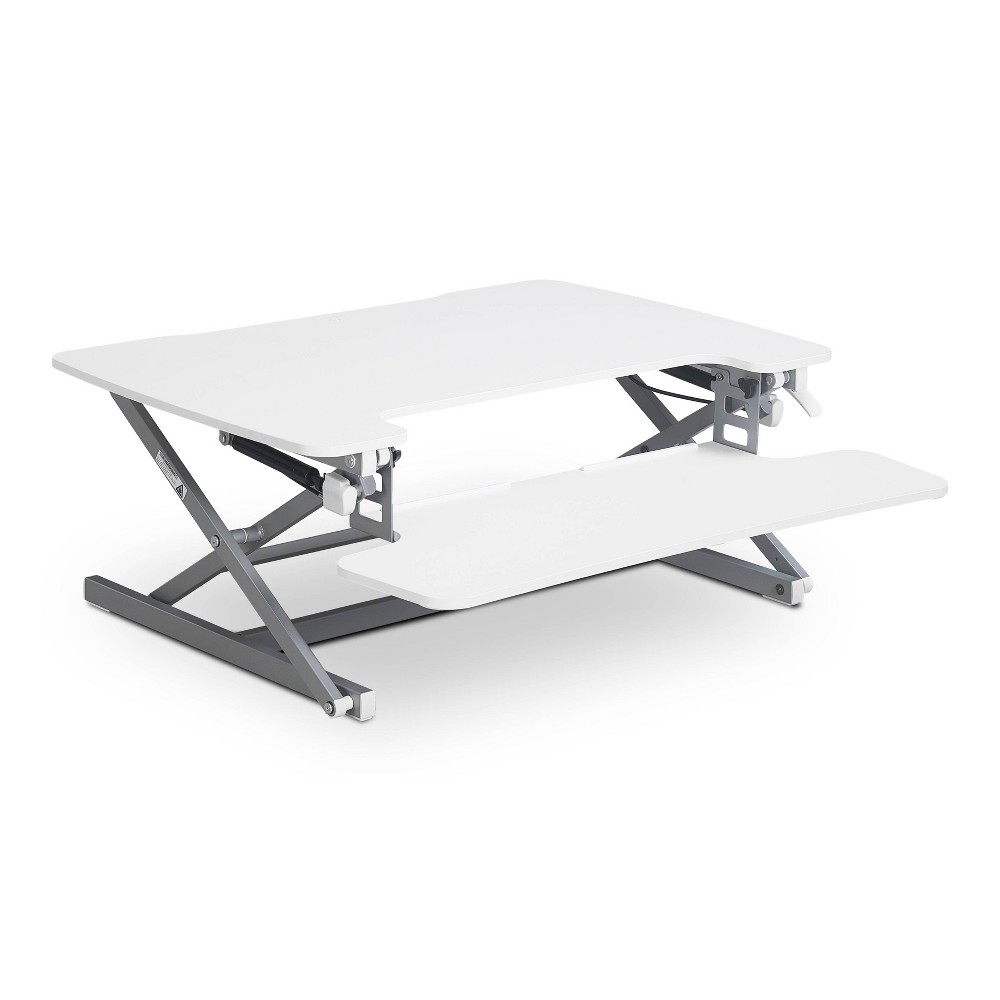 Large Ergo Height Adjustable Standing Desk Converter White - True Seating -  81503043