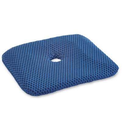 Collections Etc Orthopedic Gel Coccyx Square Chair Cushion Blue