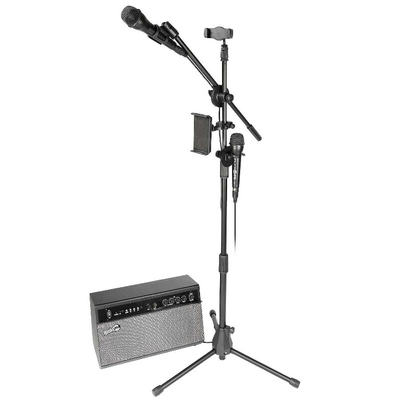 RockJam Bluetooth Karaoke Machine & PA System with 2 Karaoke Microphones KSK-BK-V, 1 of 7