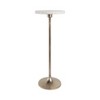 Elegant End Table, Side Table, or Small Night Stand for Room Decor - Slim Metal Drink Table with Marble Top and Trumpet Base - 2 of 4