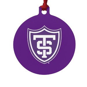 University of St. Thomas Primary Logo Aluminum Holiday Christmas Tree Ornament  3.0" (7.6 cm) x 3.37" (8.6 cm) - 1 of 4