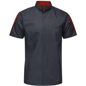 Red Kap Men's Short Sleeve Two Tone Pro+ Work Shirt With Oilblok And Mimix - 1 of 1